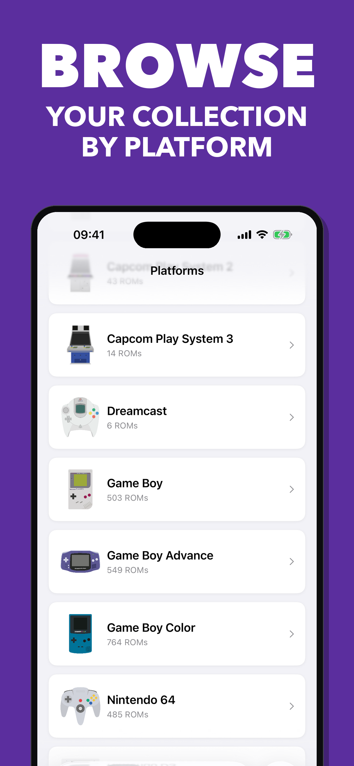 Browse your collection by platform