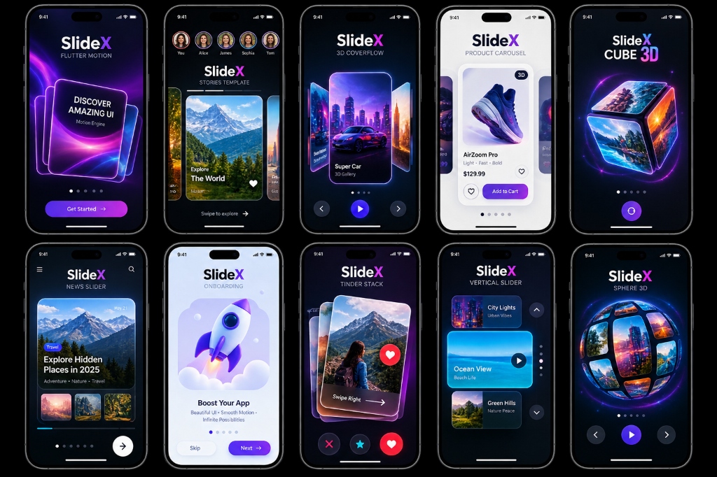 SlideX 10 Templates Grid