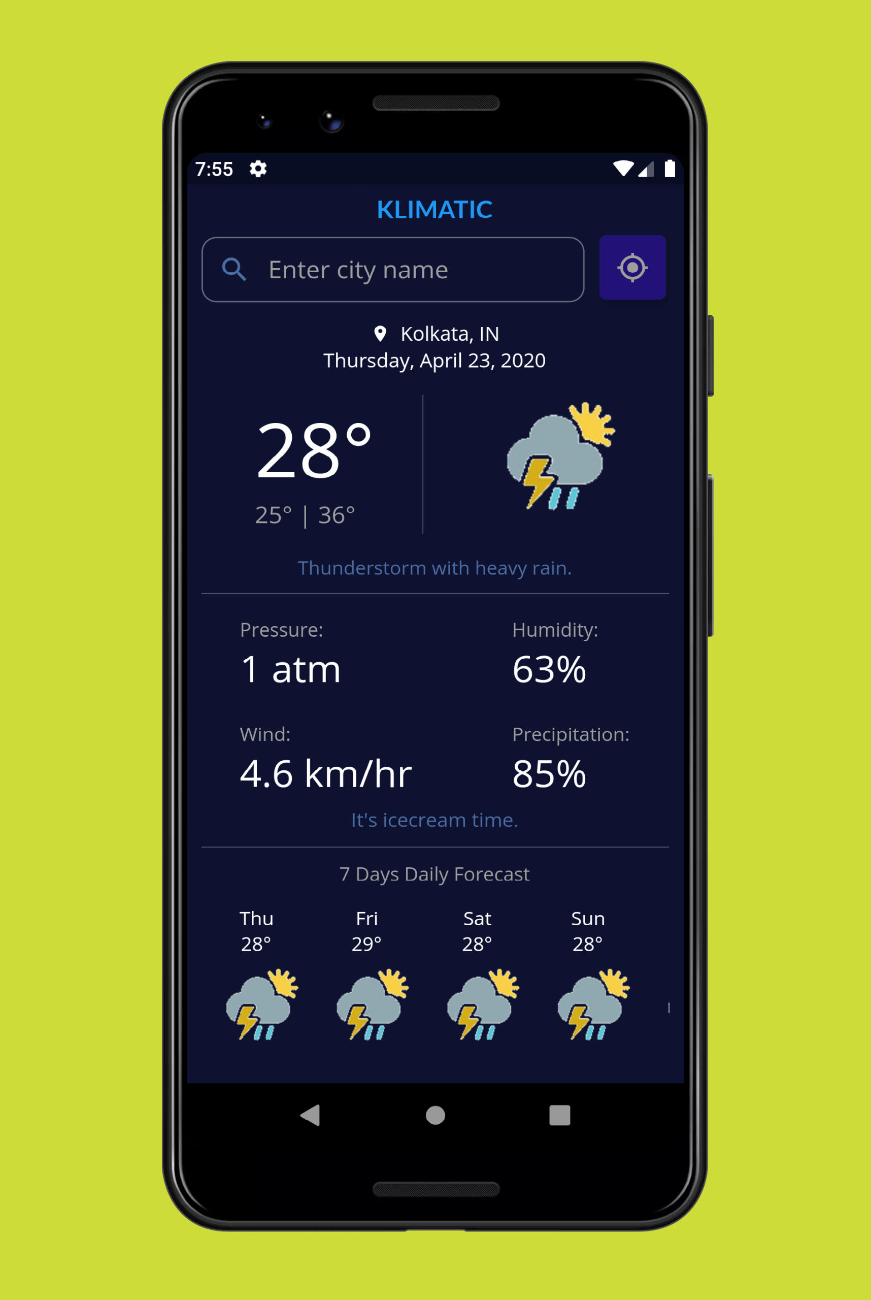 Screenshot of the todoey app