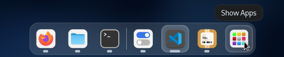 Dash with launchpad icon