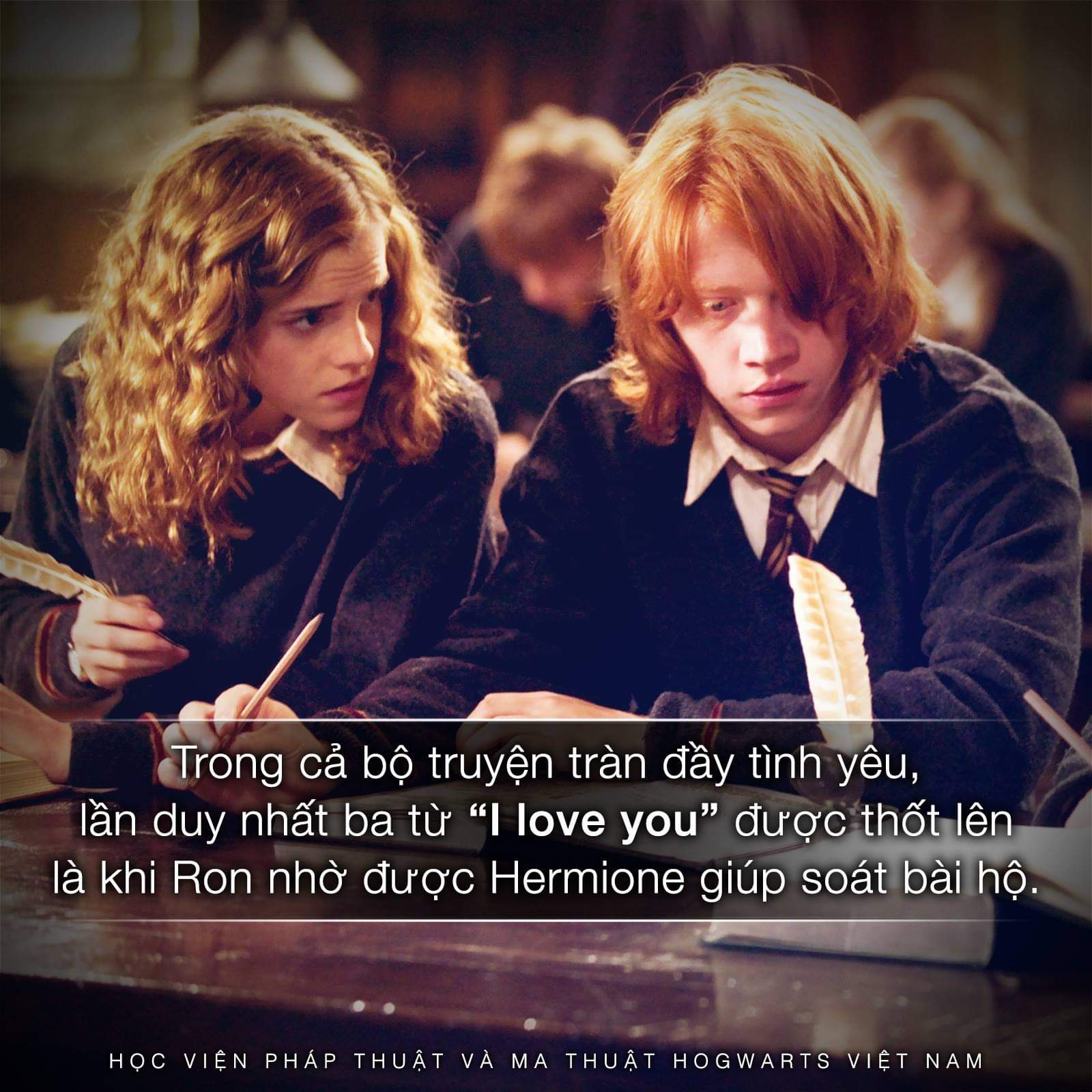 Câu I love you chỉ được nói ra một lần duy nhất trong cả bộ truyện Harry Potter