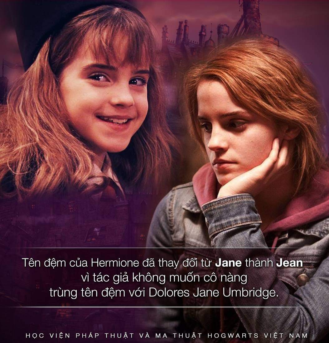 Về việc thay đổi tên đệm của Hermione