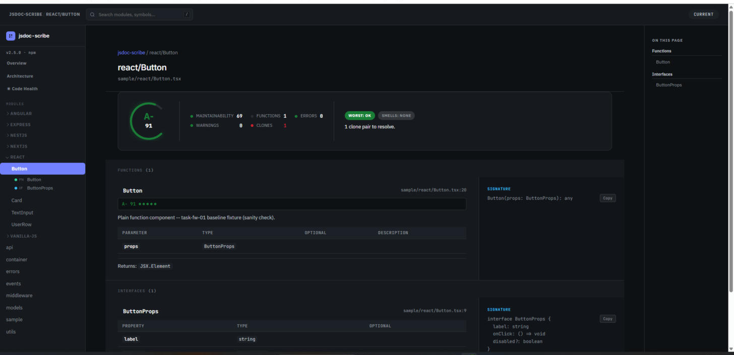jsdoc-scribe docs preview