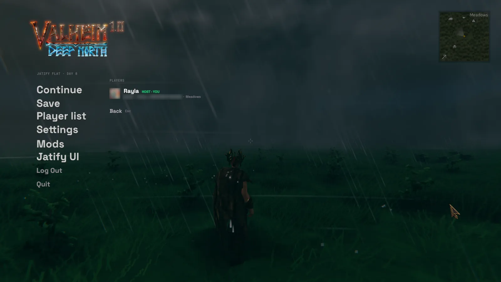 The Players page (Steam name and id blurred)