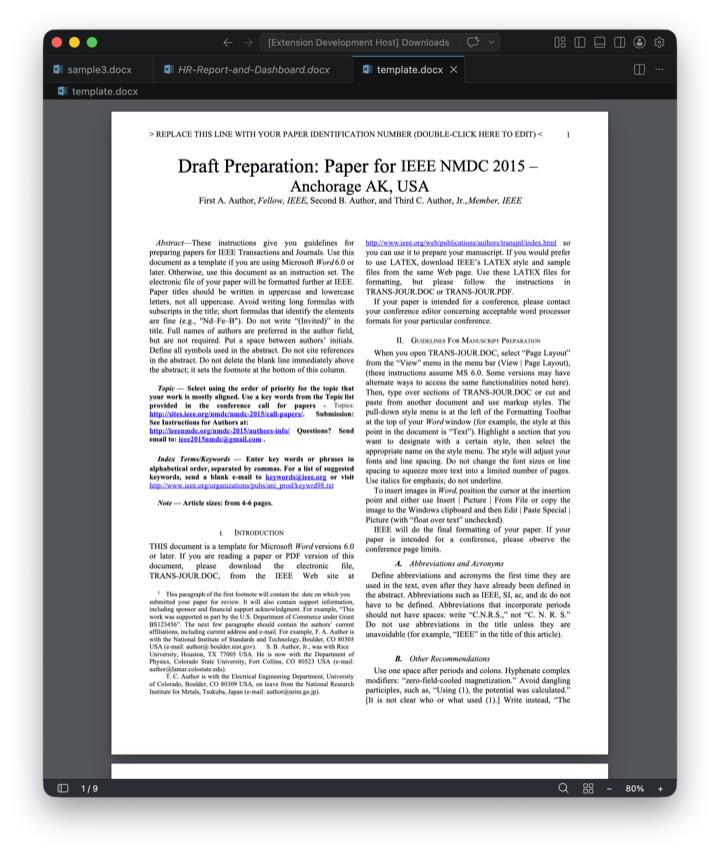 Academic paper layout