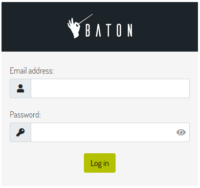 Admin panel login page