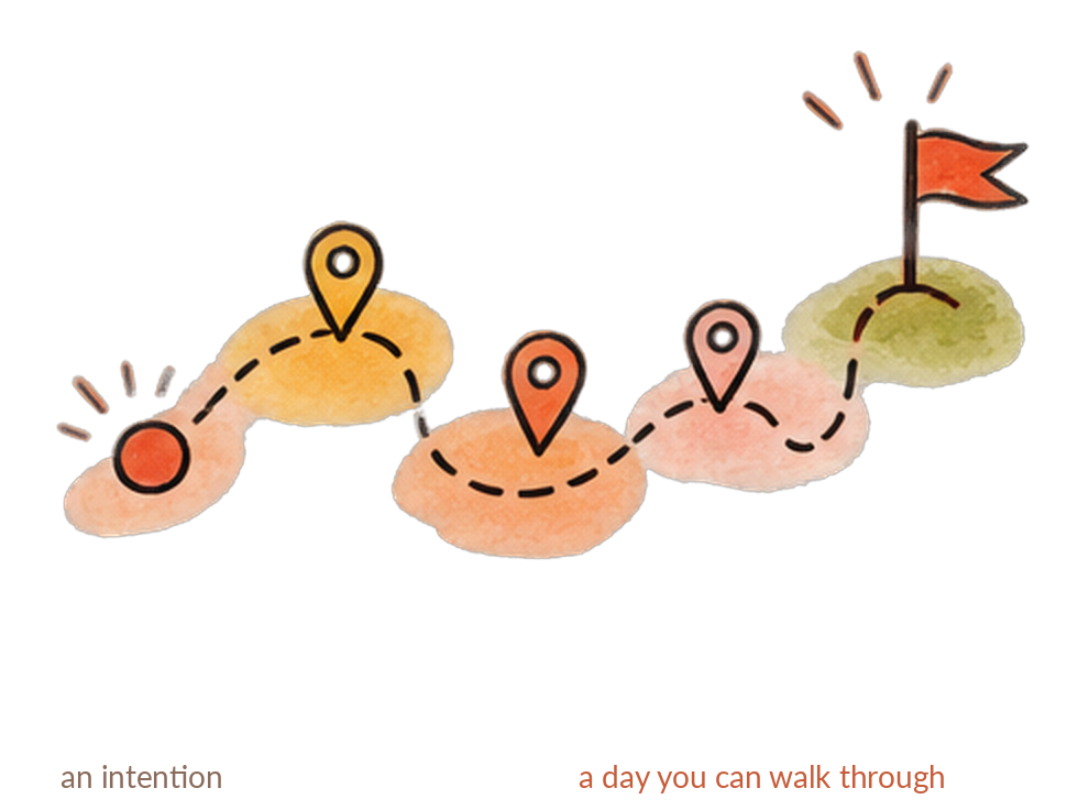 an intention becoming a route