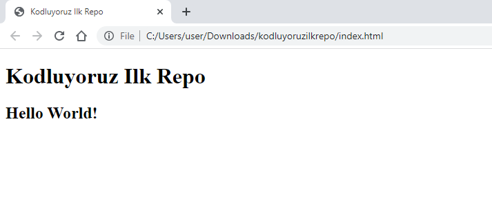 Kodluyoruz Ilk Repo
