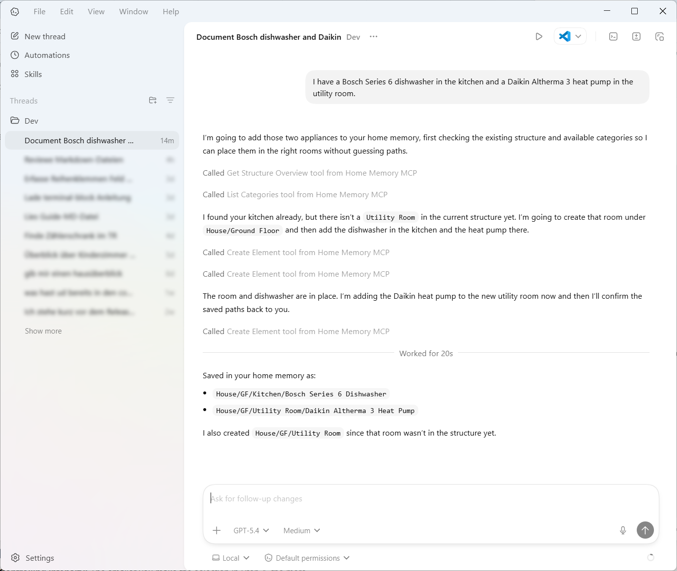 Demo in Codex App: Same prompt, same result — works across AI clients.