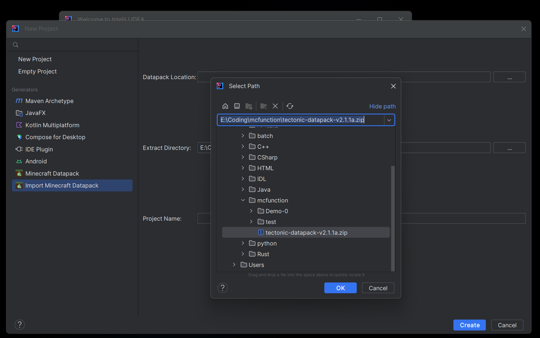 import existing project