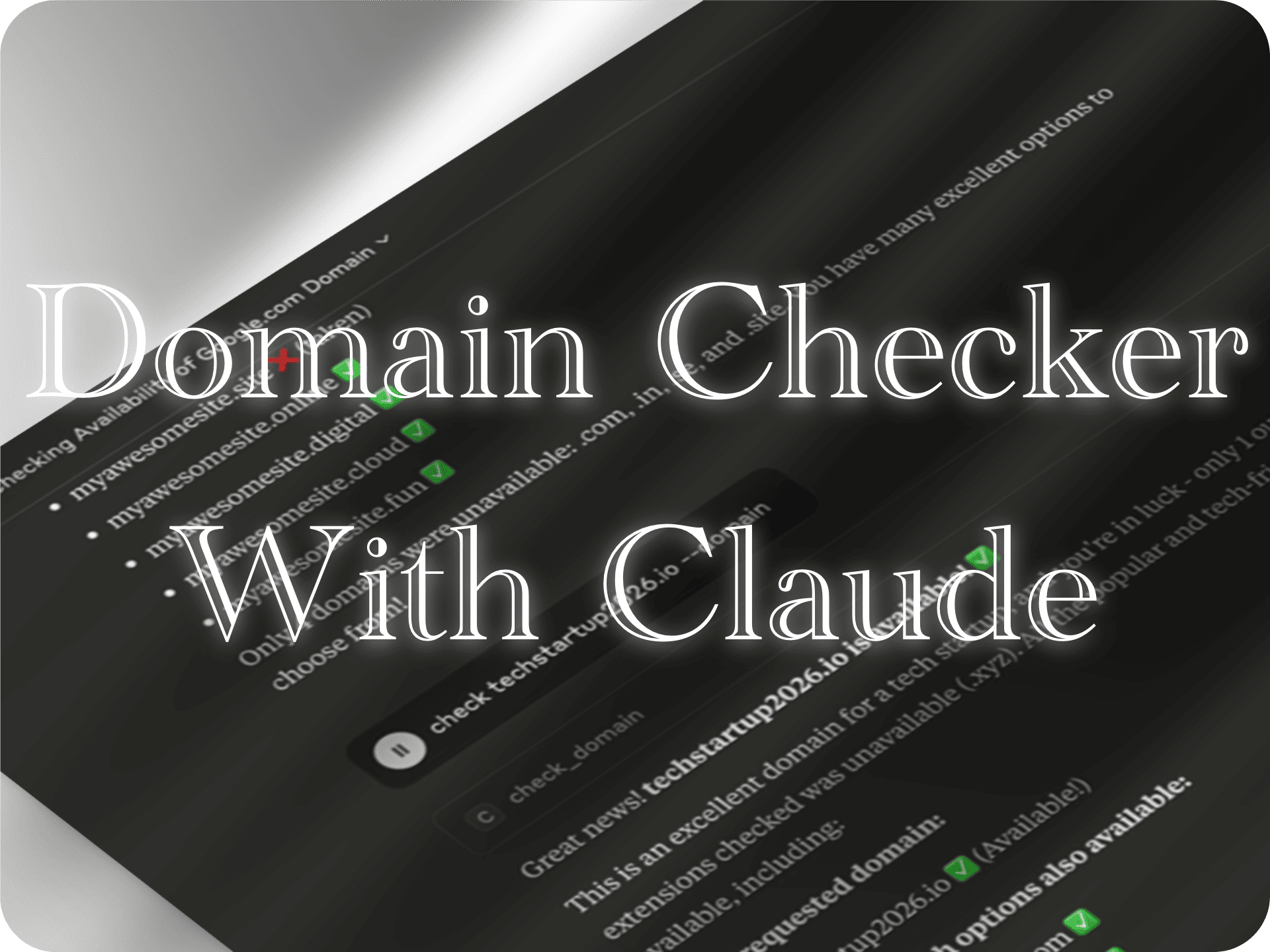 Domain Availability MCP server demo