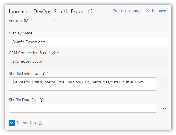 Shuffle Export task