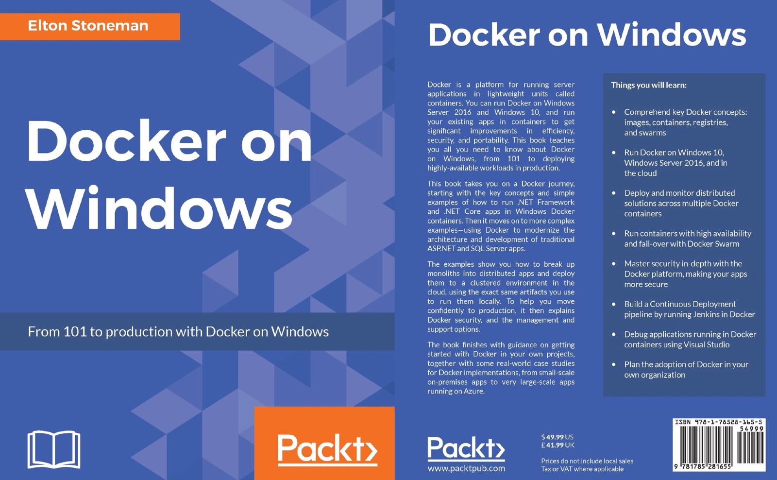 Docker on Windows by Elton Stoneman, cover page