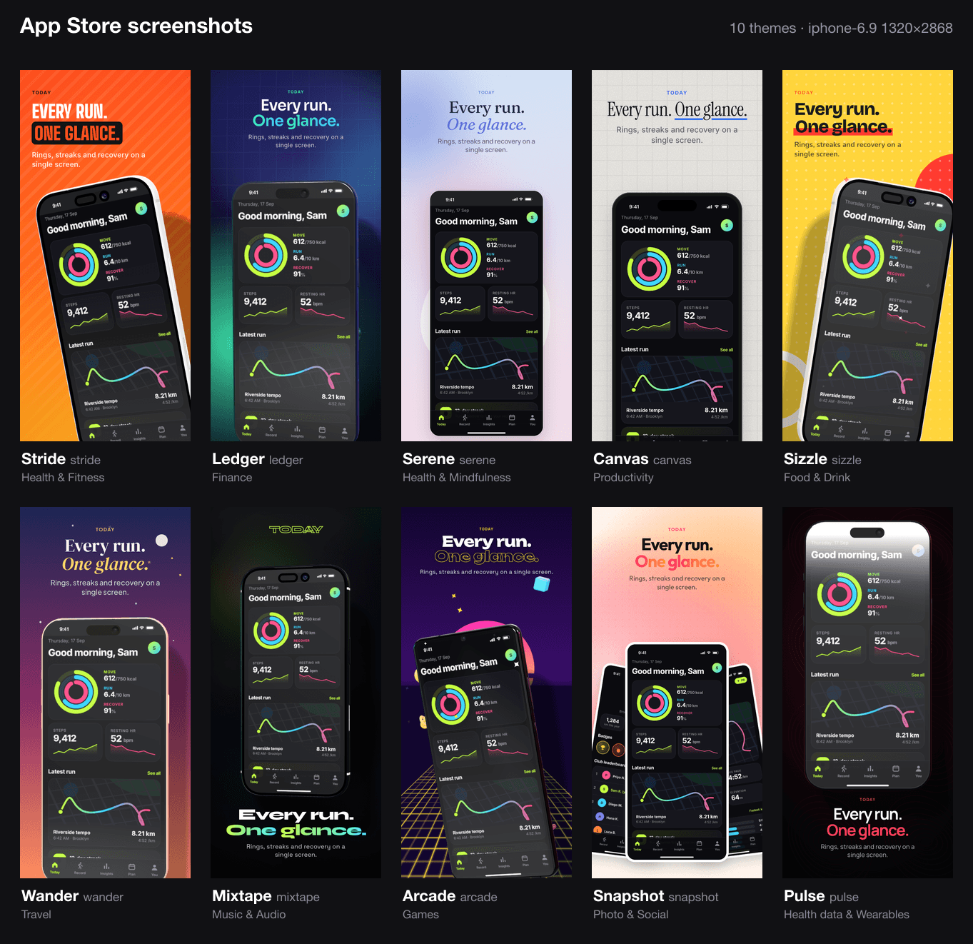 App Store themes