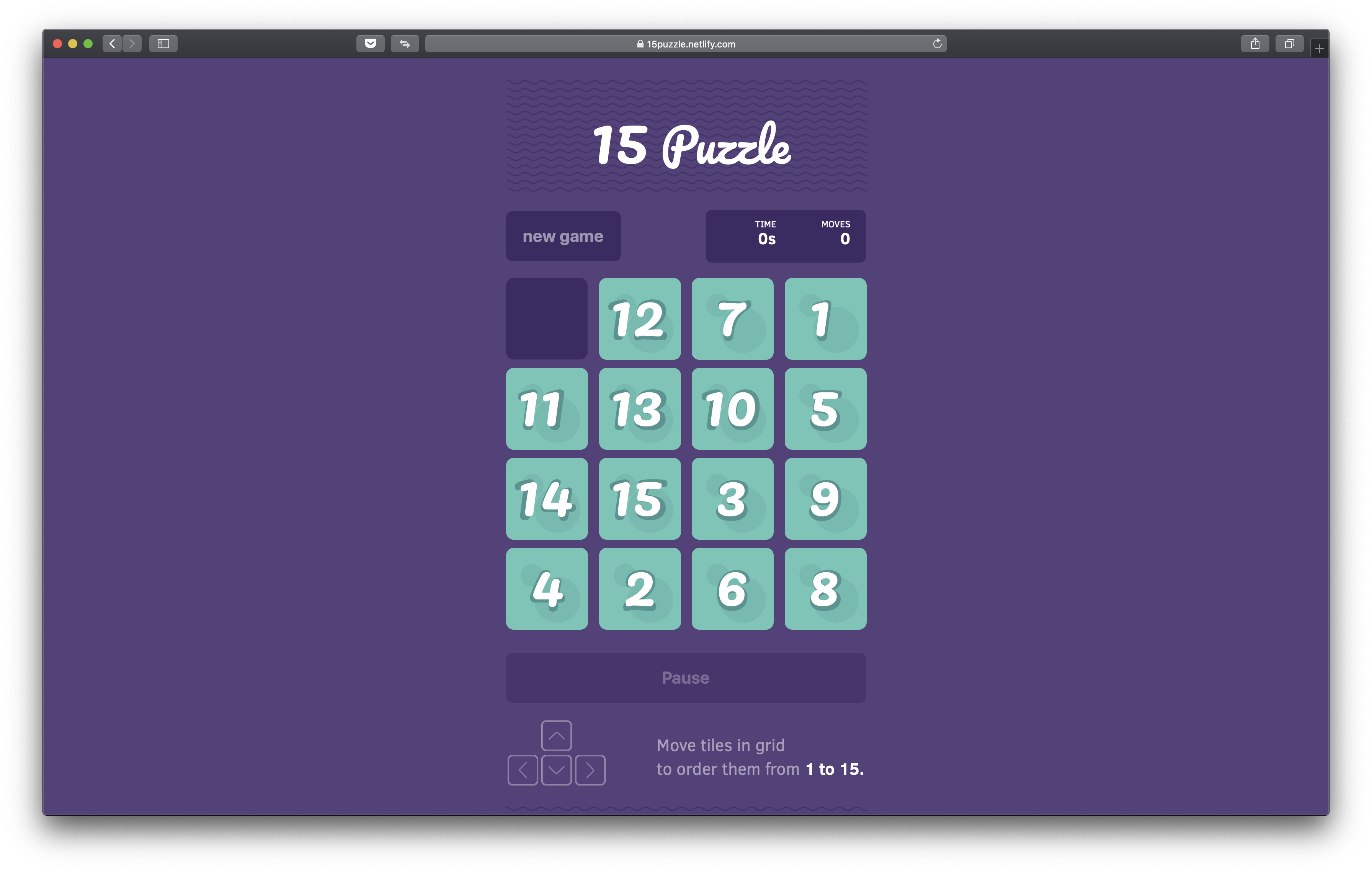 The 15 Puzzle Is A Sliding Puzzle That Consists Of A Frame Of Numbered Square Tiles In Random Order With One Tile Missing Built In React