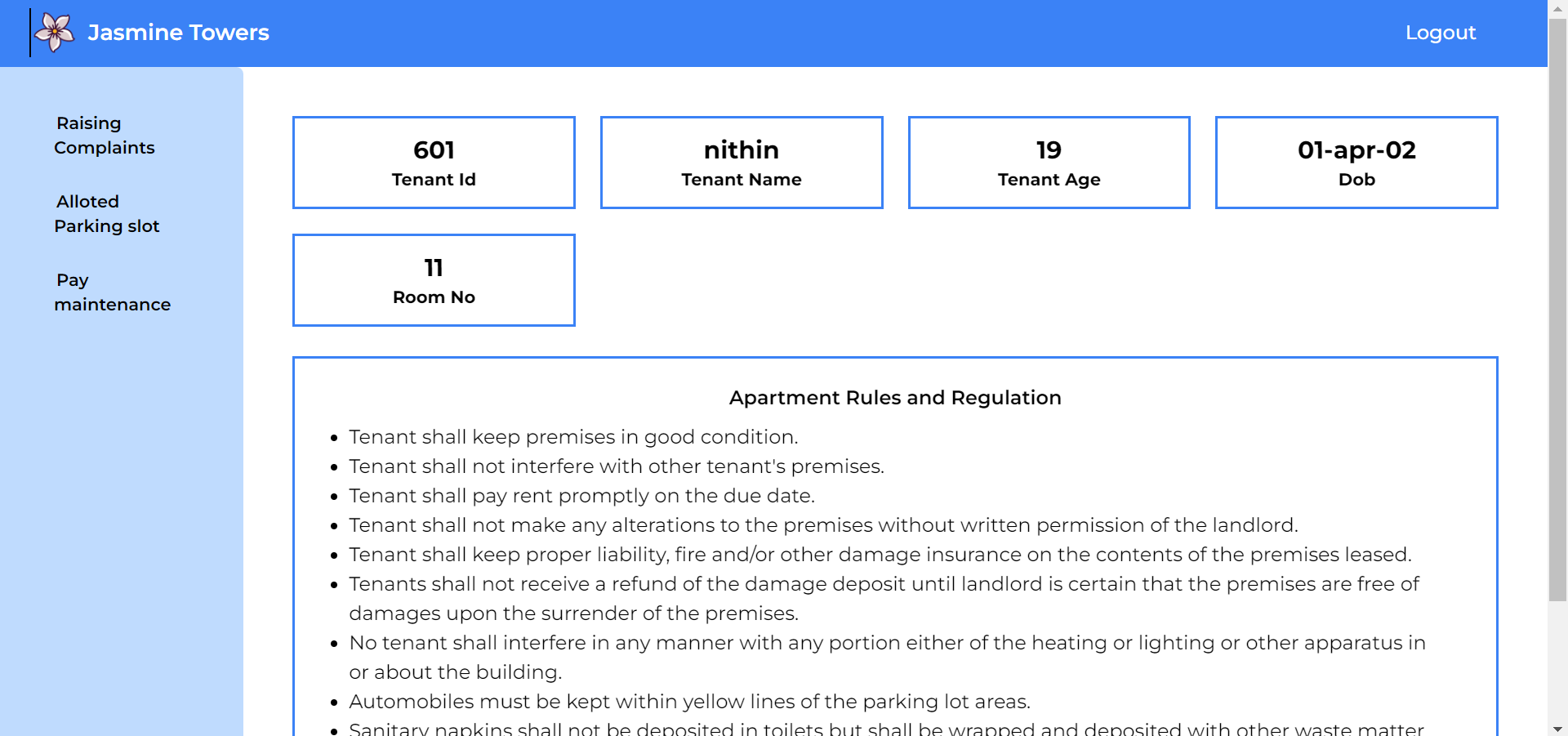 tenant-dashboard