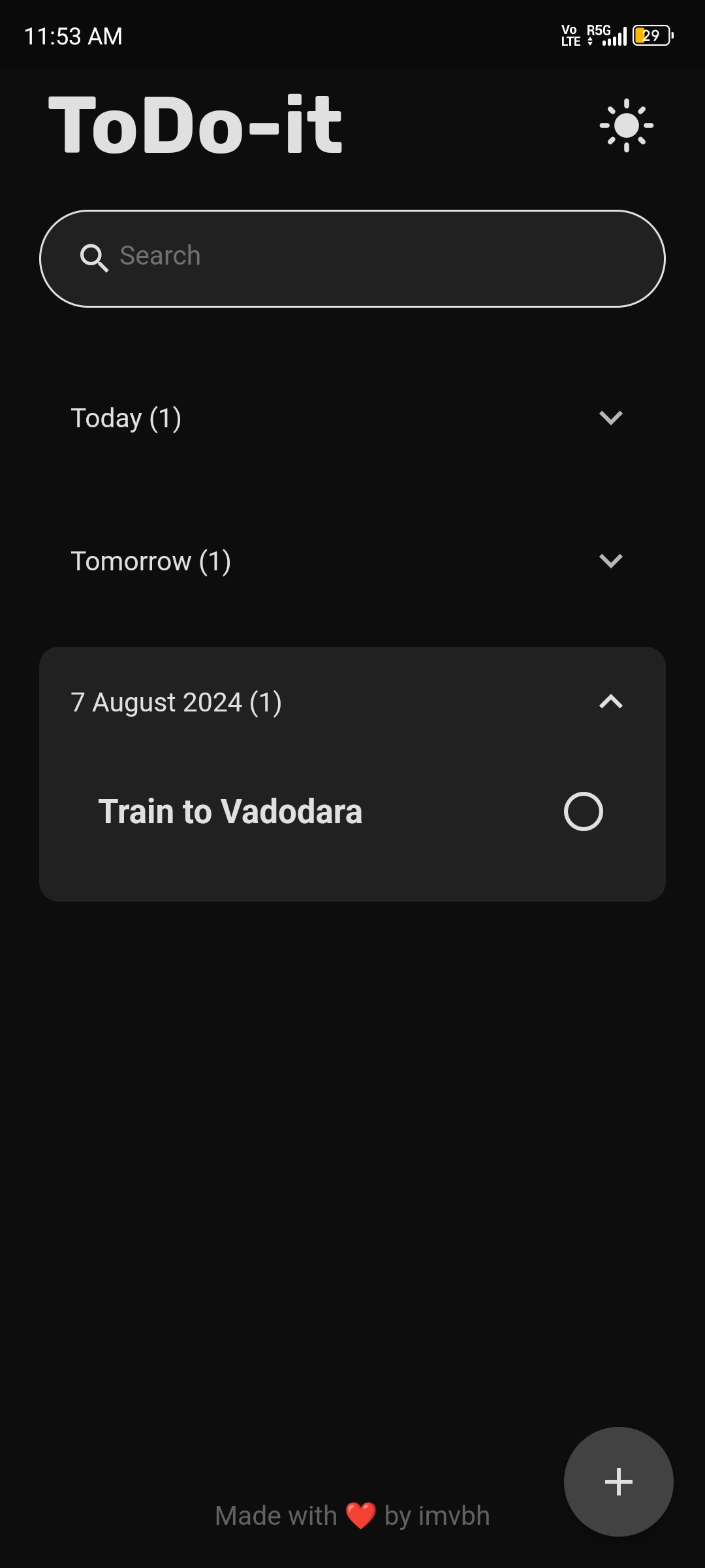 To-Do List(Dark Mode)