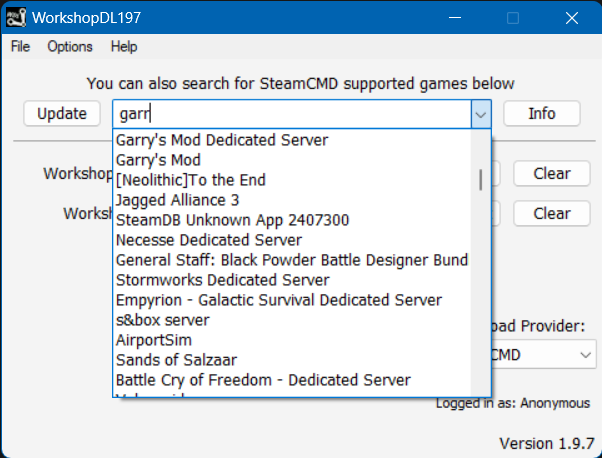 How to use Steam cmd to download workshop mods?