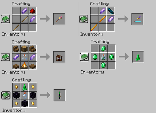 Crafting recipes
