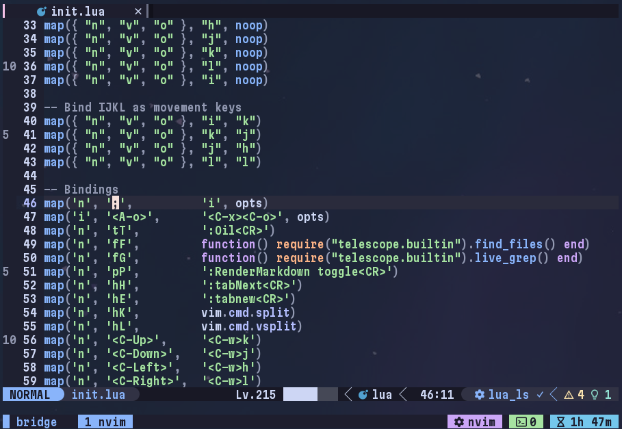 unobtrusive-relnums in action
