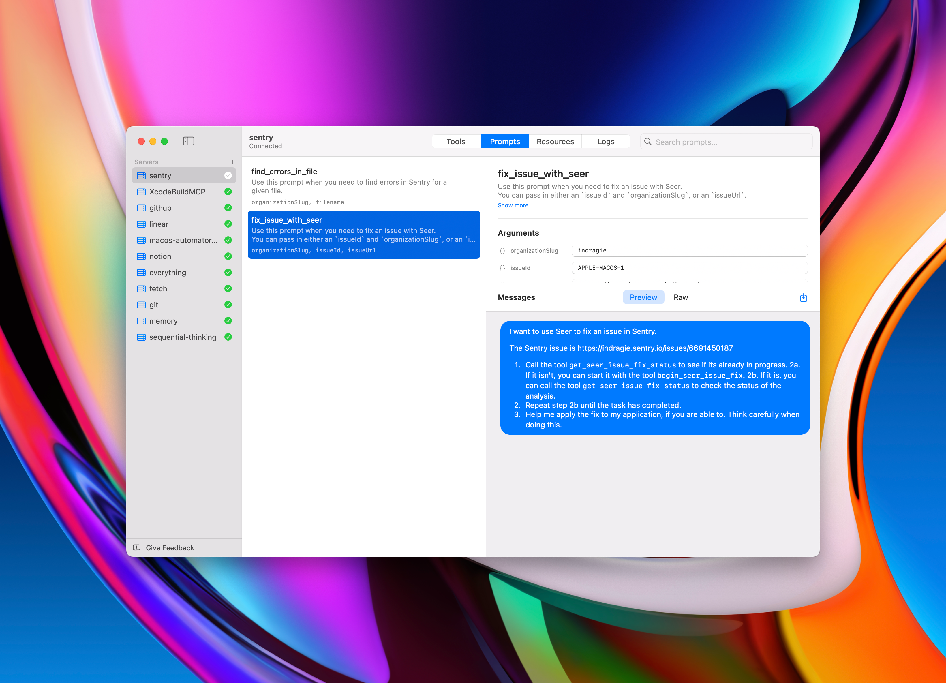 Prompts Interface