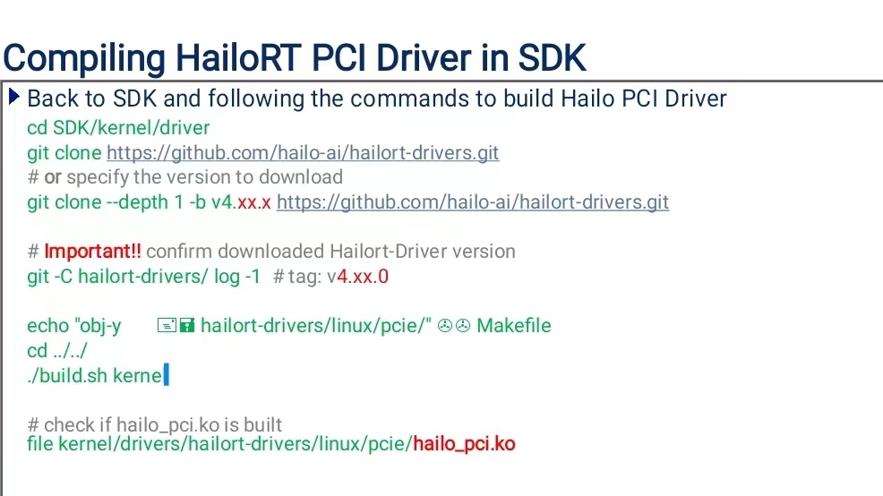 Compiling HailoRT PCI Driver in SDK