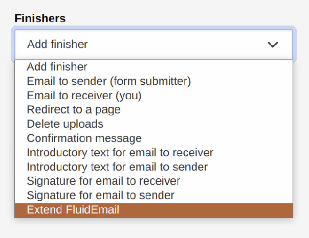 Signature finisher for sender/receiver