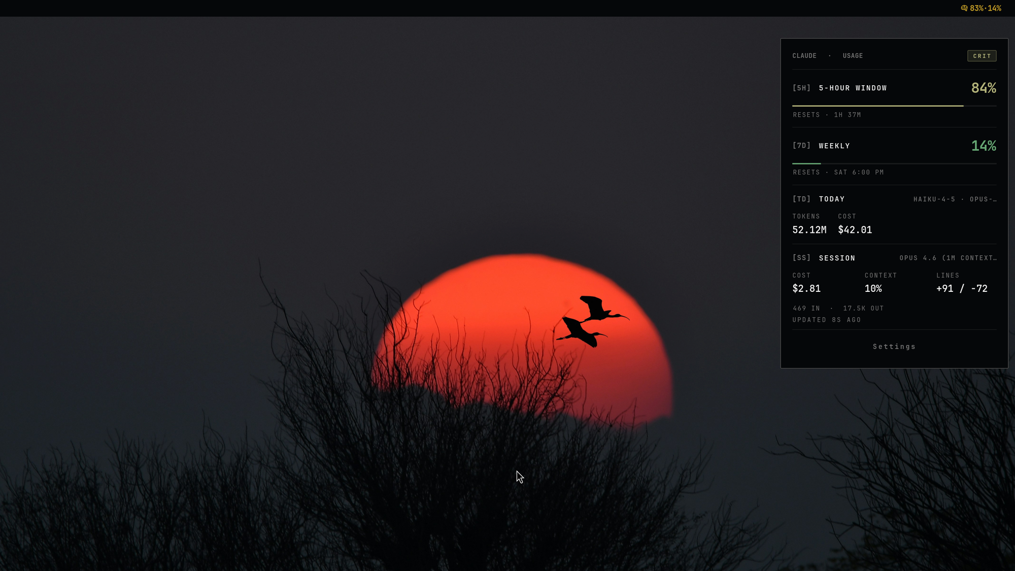 GTK4 libadwaita popover with full usage details