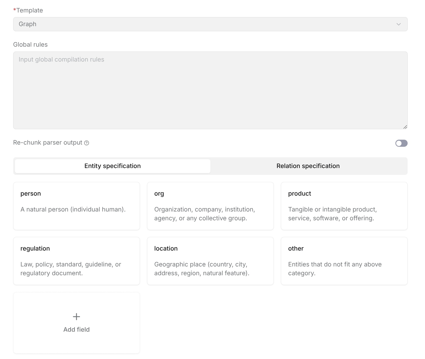 Graph configuration recommendations