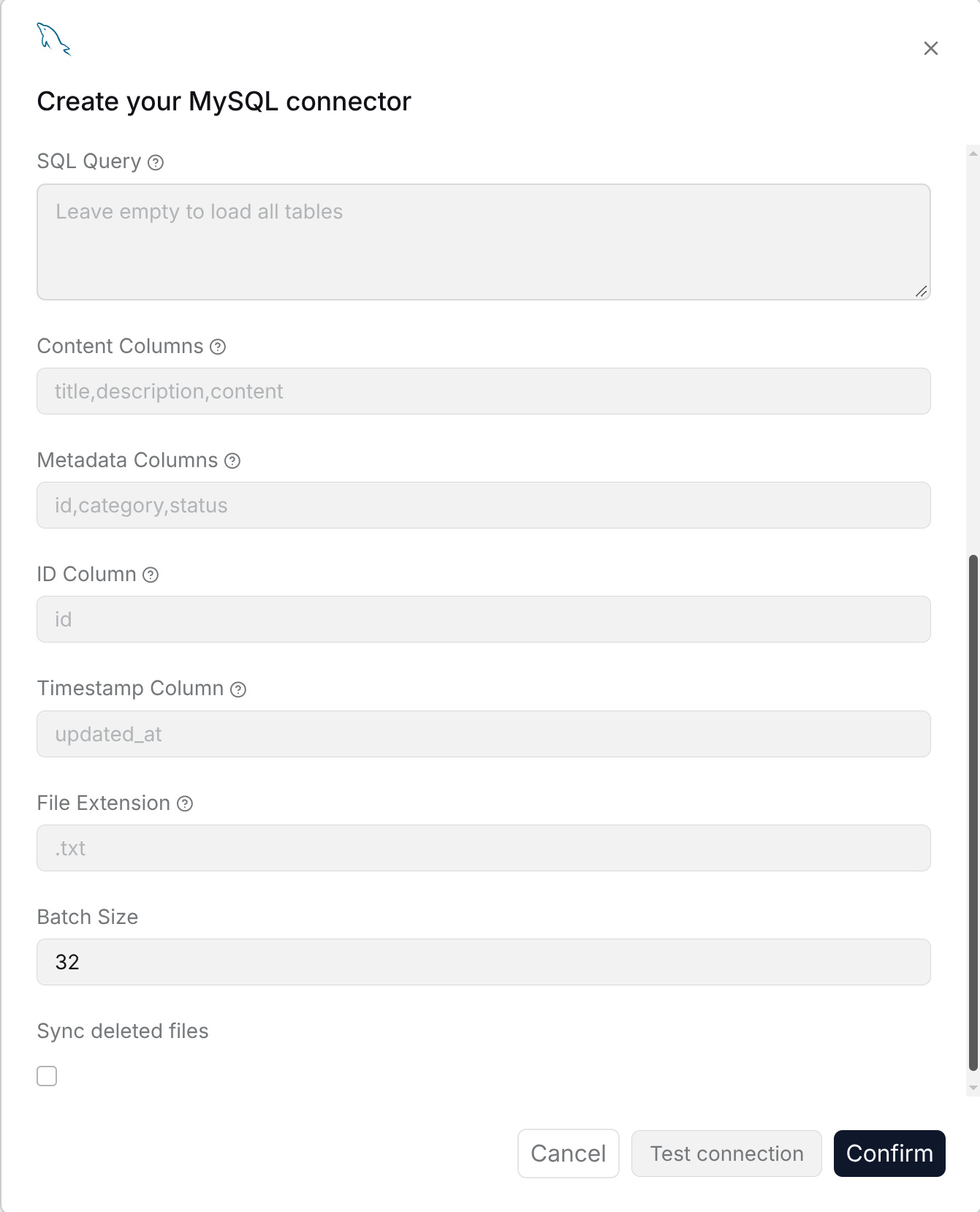 MySQL additional configuration