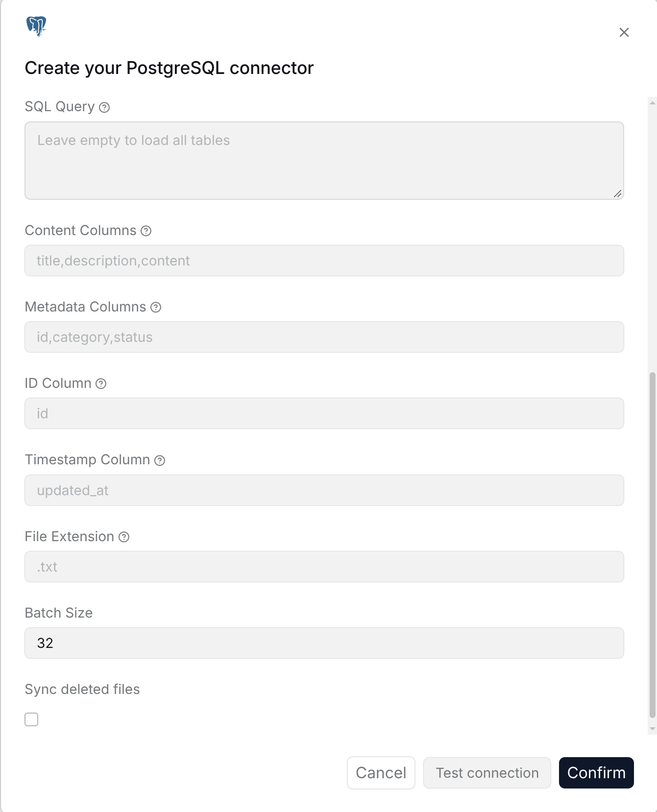 PostgreSQL additional configuration