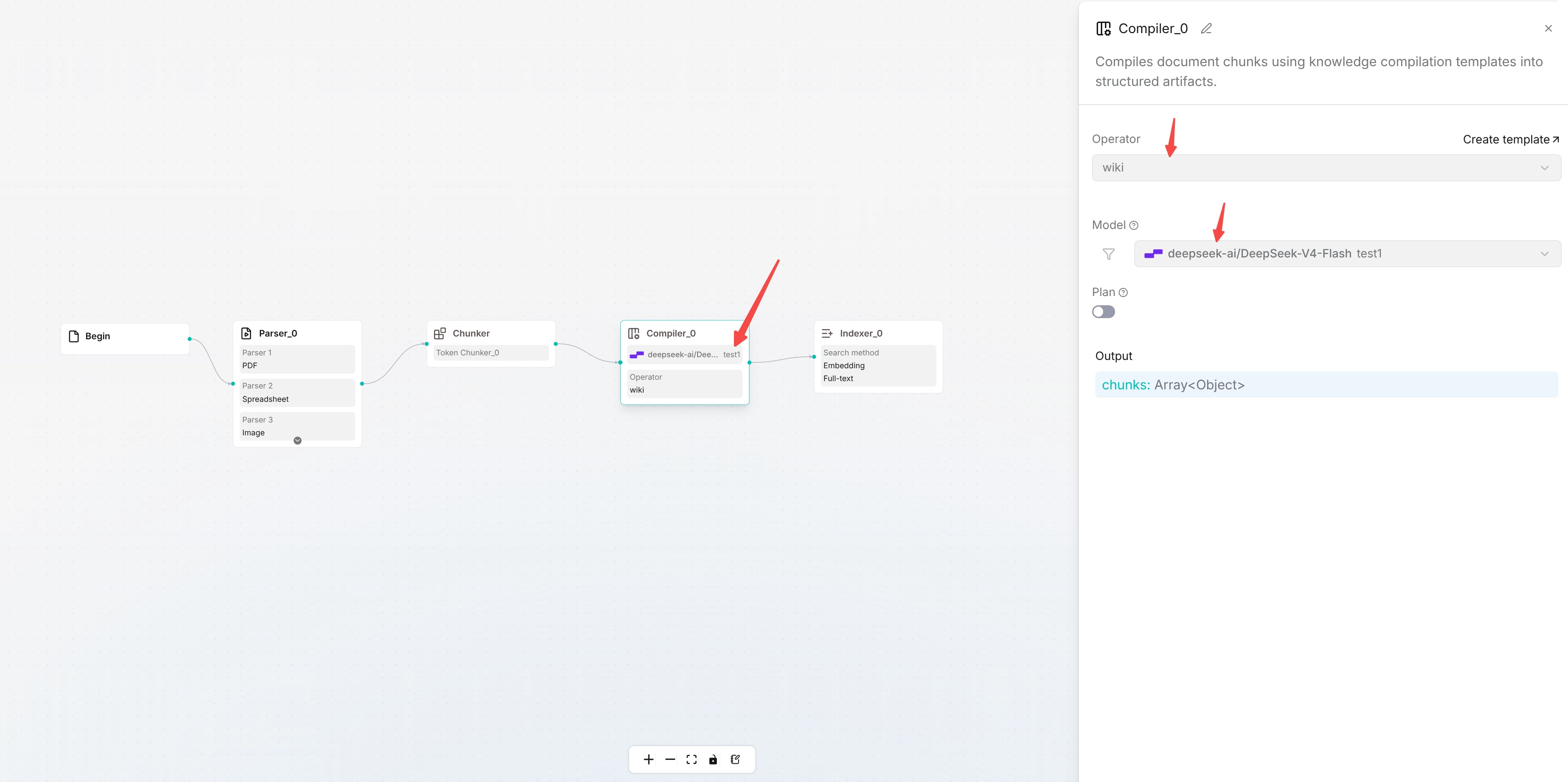 Configure Ingestion Pipeline with CompilerOperator