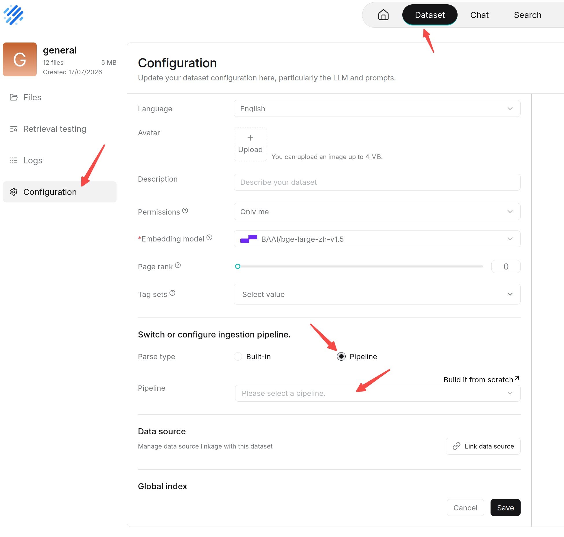 Connect The Pipeline To A Knowledge Base
