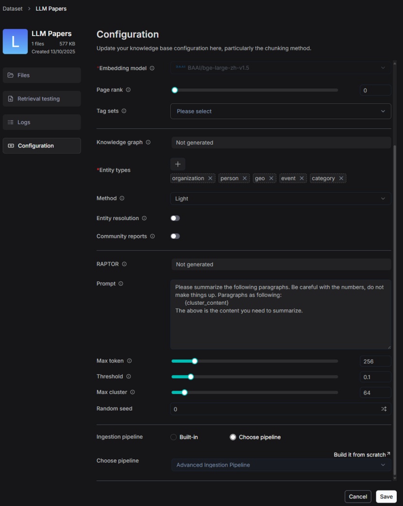 Connect The Pipeline To A Knowledge Base