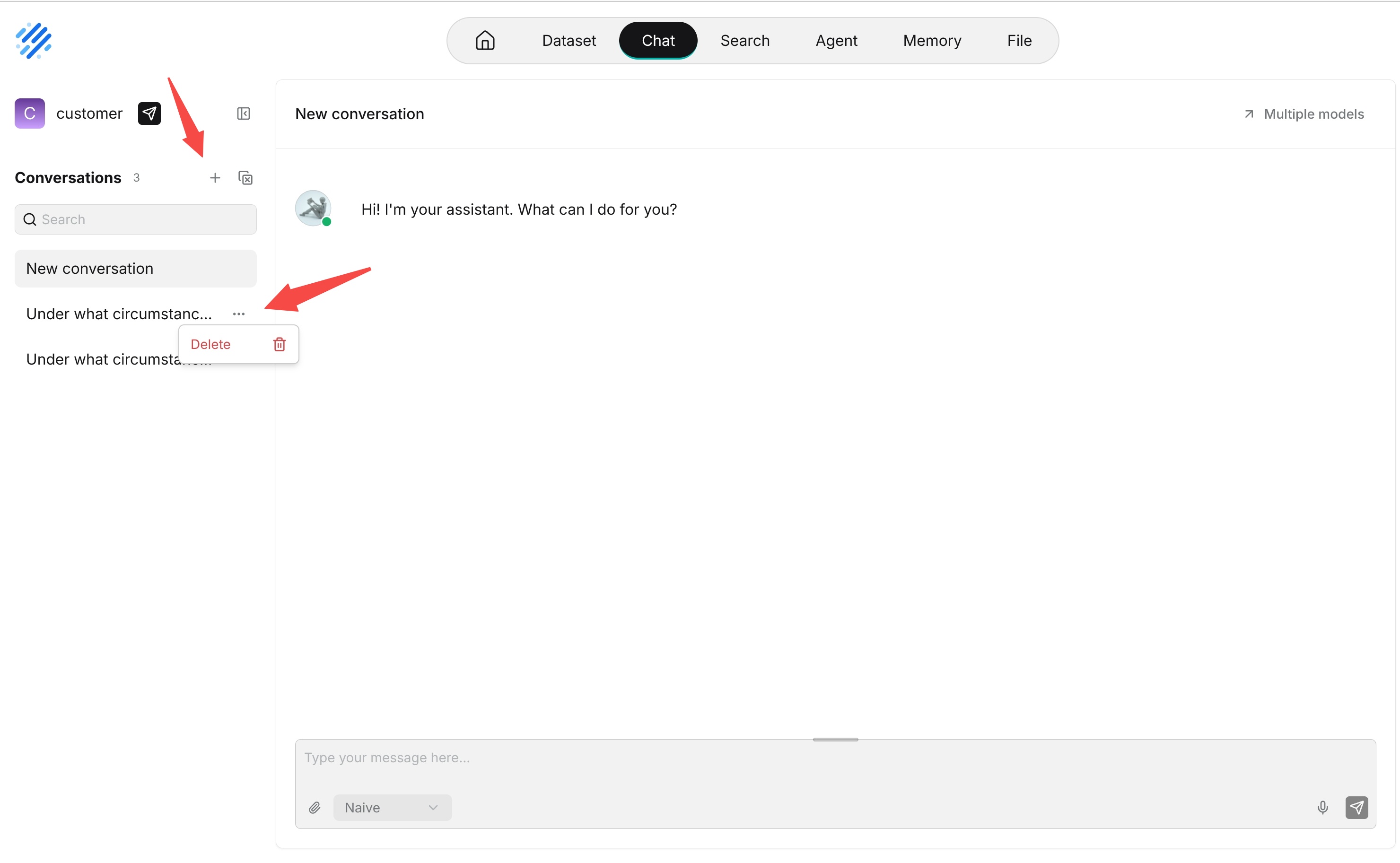 Create and manage conversations