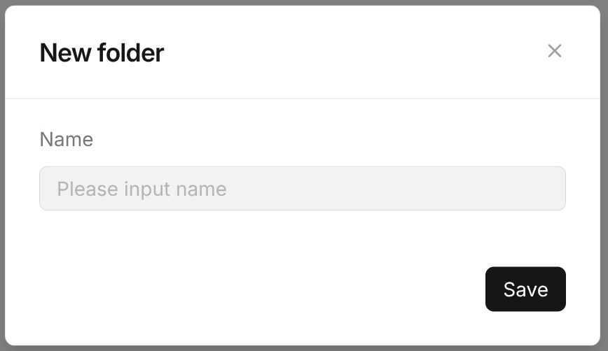 Enter a folder name