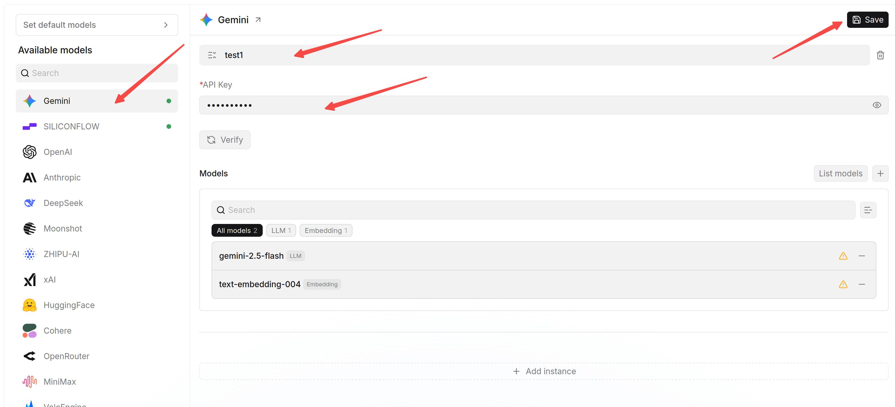 Create instance