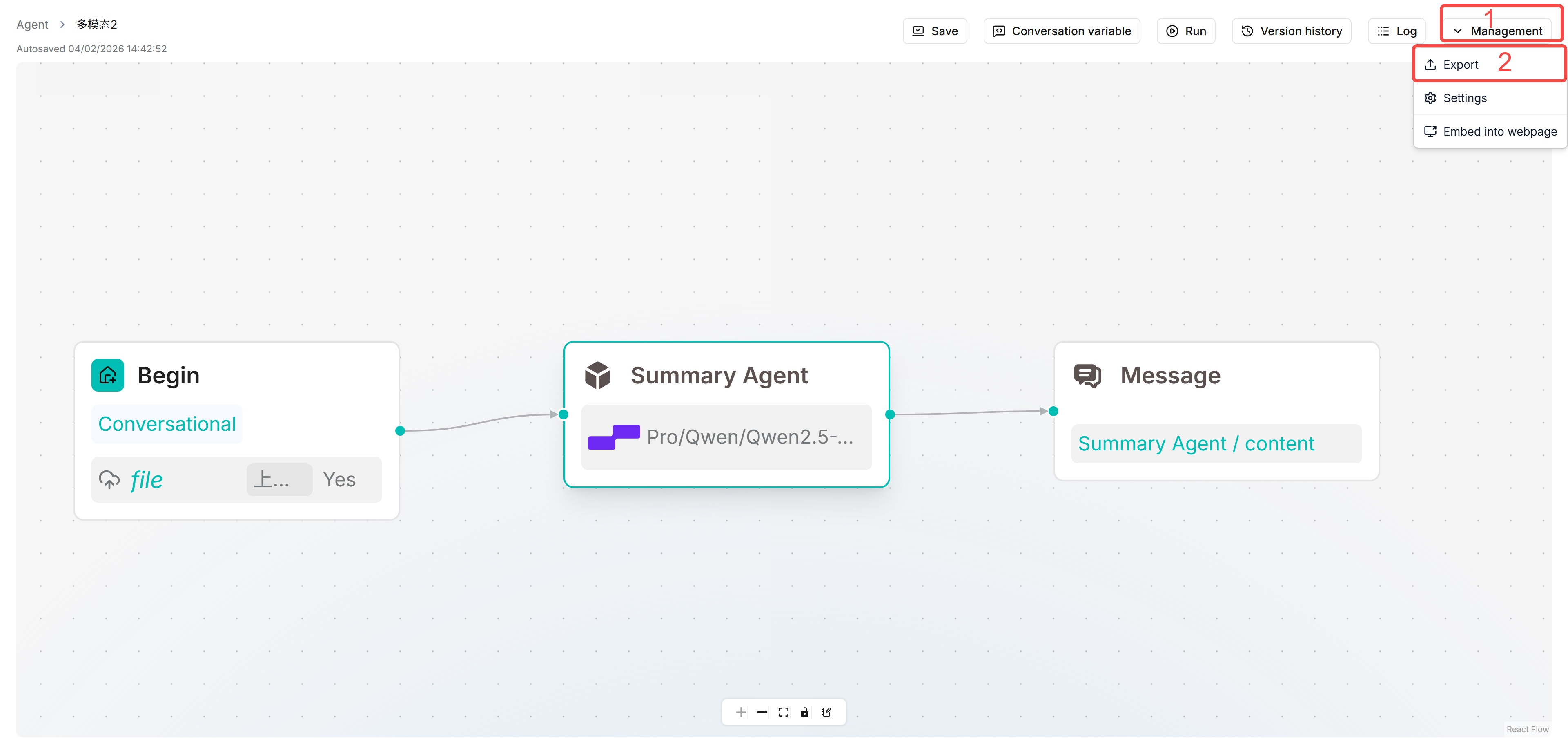 Export An Agent