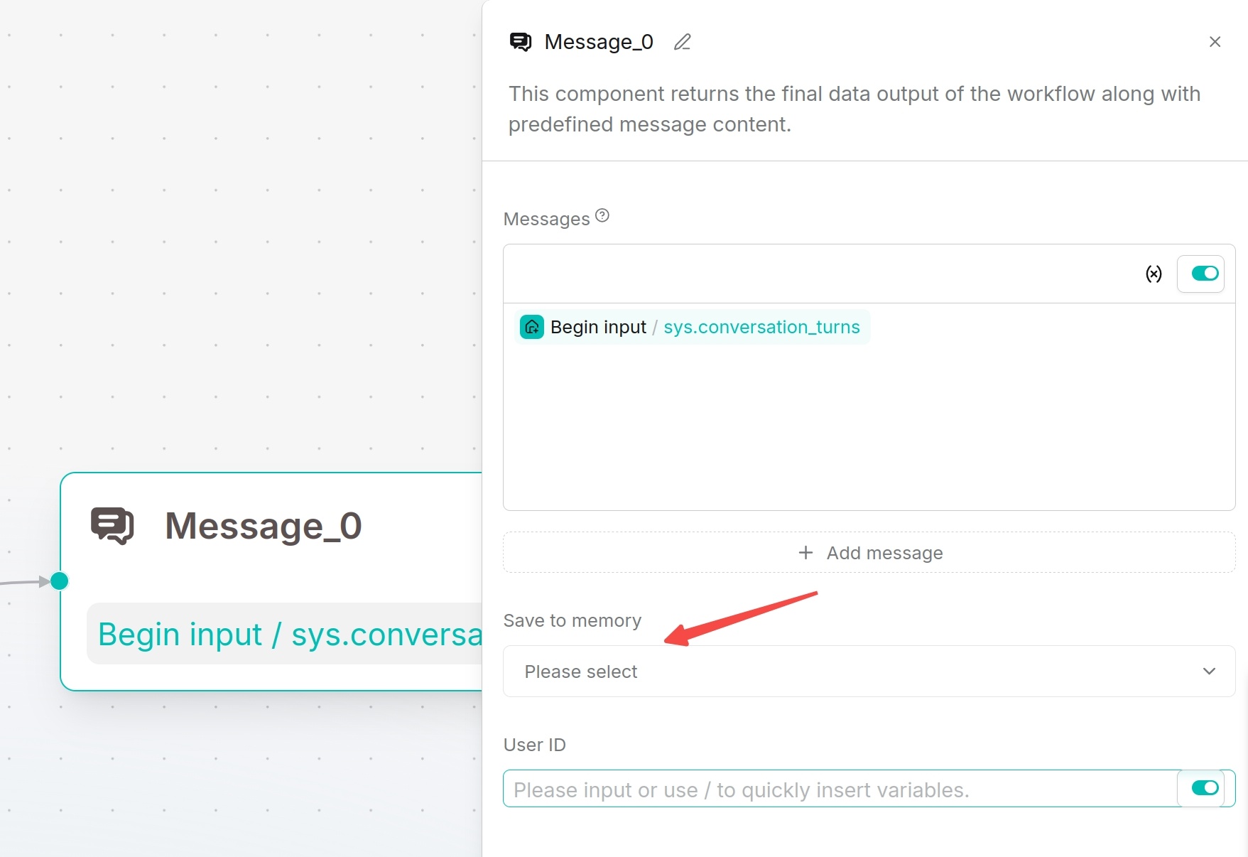Reply Message Component