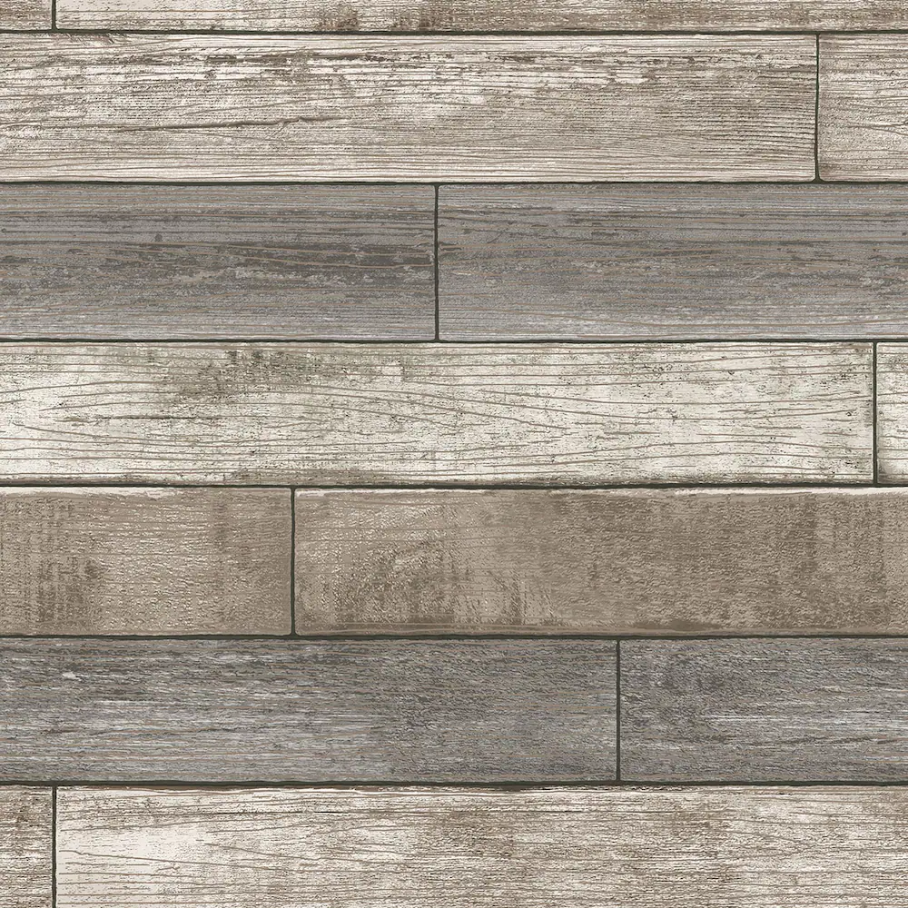 Nuwallpaper reclaimed wood plank natural