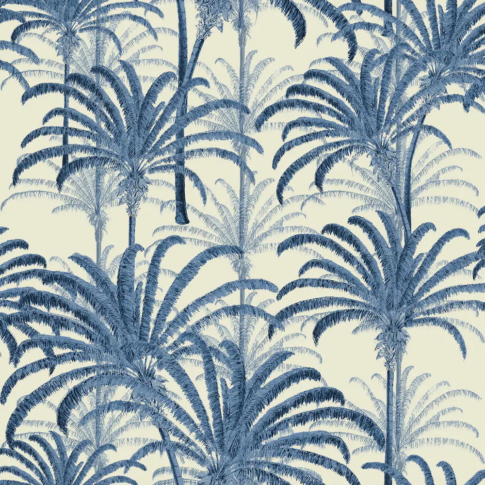 Arthouse palm tree tropics blue non woven