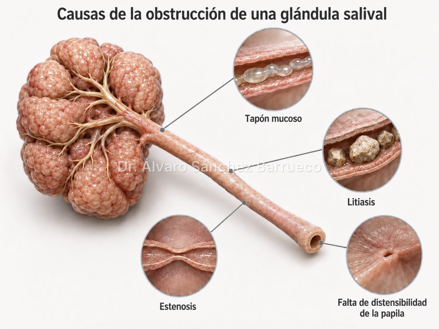 ¿Por qué se obstruye una glándula salival?