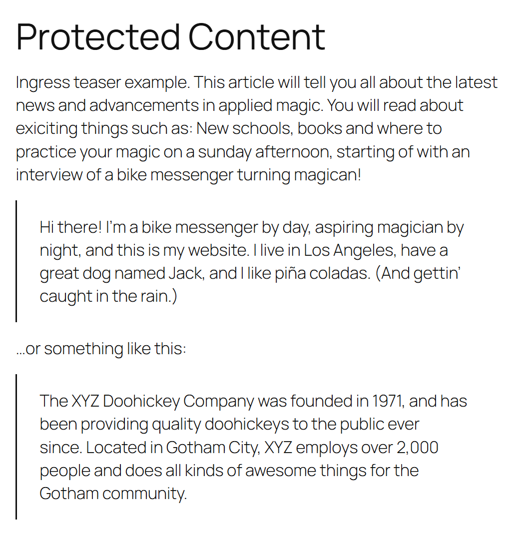 The full protected article after signing in
