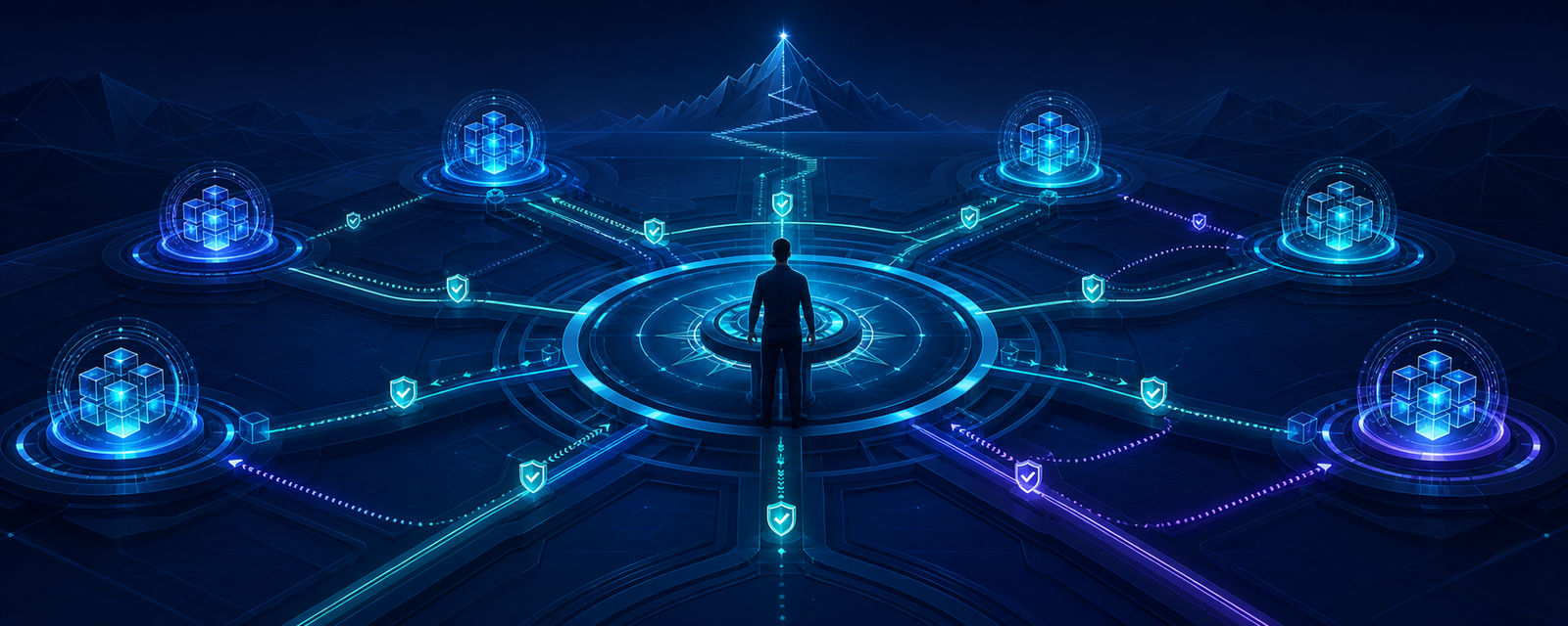 A human-governed network of independent agent systems leading toward a summit