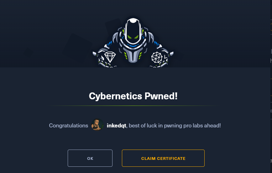 Cybernetics proof screen