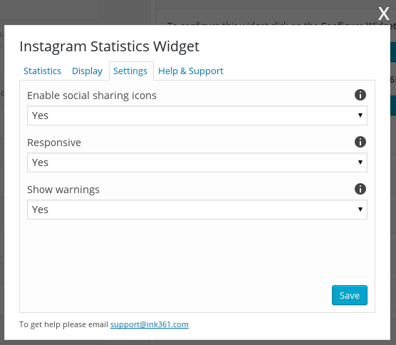 Configuration form -> more advanced settings