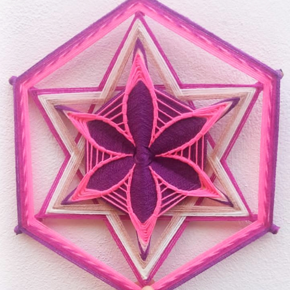 Mandala tejido de Inlakech Arte Sano