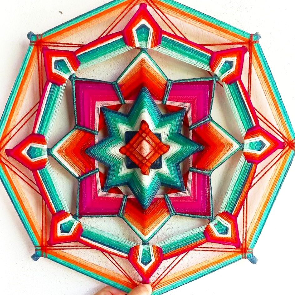 Mandala tejido de Inlakech Arte Sano