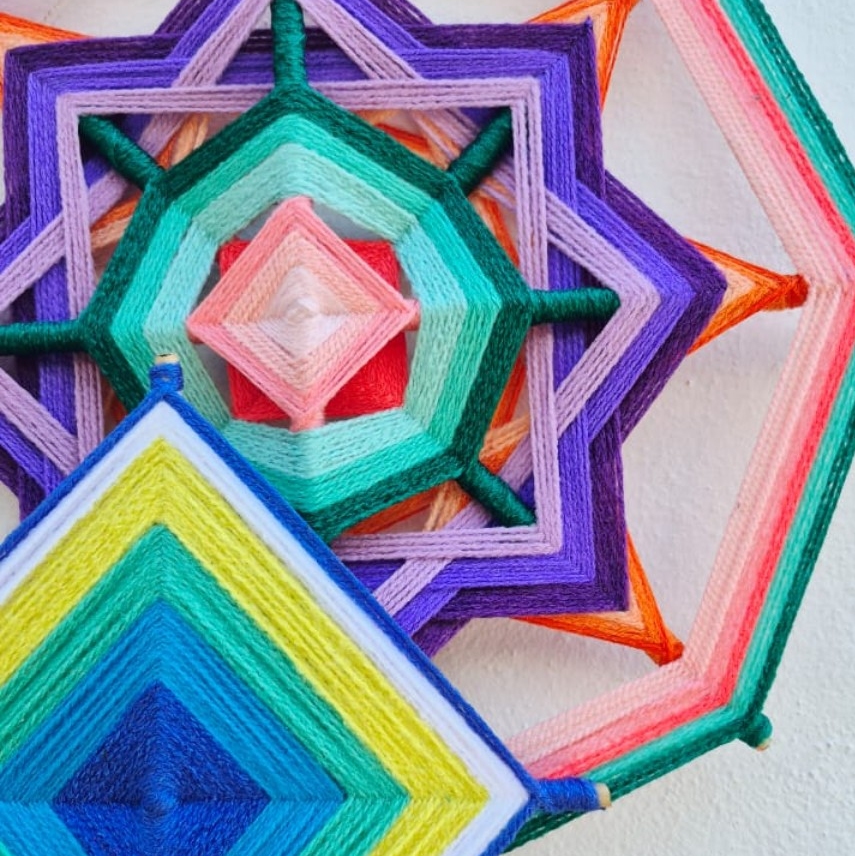 Mandala tejido de Inlakech Arte Sano